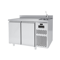 2 Doors Refrigerated counter PLUS 700 with Sink PPCL702ANALFL Splashback