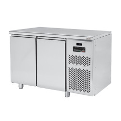 2 Doors 660 Stainless Steel Chiller Counter PLUS PPCT7B2ANFL with Worktop